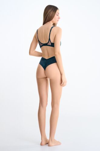 High-leg Brazilian Slip »Velvet Luxe«