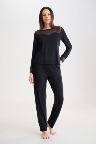 Pyjama mit Schlafshirt und Hose »Roxanne«