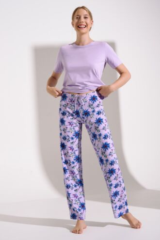 Pyjama mit Schlafshirt und Hose »Flowers«